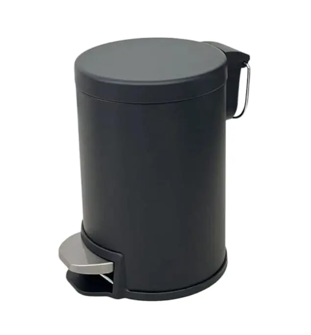 פח אשפה נירוסטה שחור לשירותים 3 ליטר דגם JONA