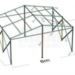 סרטוט הדמיה אוהל 8*6