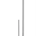 מעמד לנייר טואלט עם מברשת אסלה ניקל מבריק