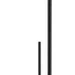 מעמד לנייר טואלט עם מברשת אסלה שחור