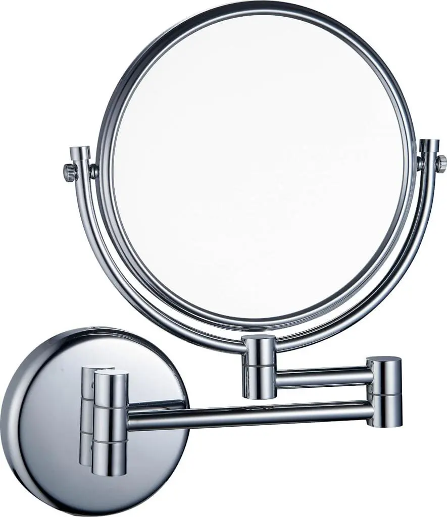 מראה מגדילה מהודרת לבתי מלון. מראה מגדילה לאיפור בגימור ניקל פי 5