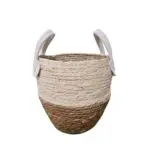 סל קטן טבעי עם לבן