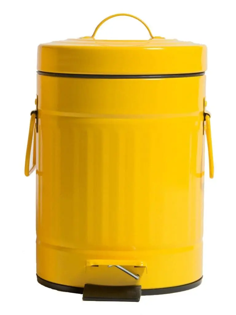 פח אשפה לשירותים 3 ליטר רטרו בצבע צהוב
