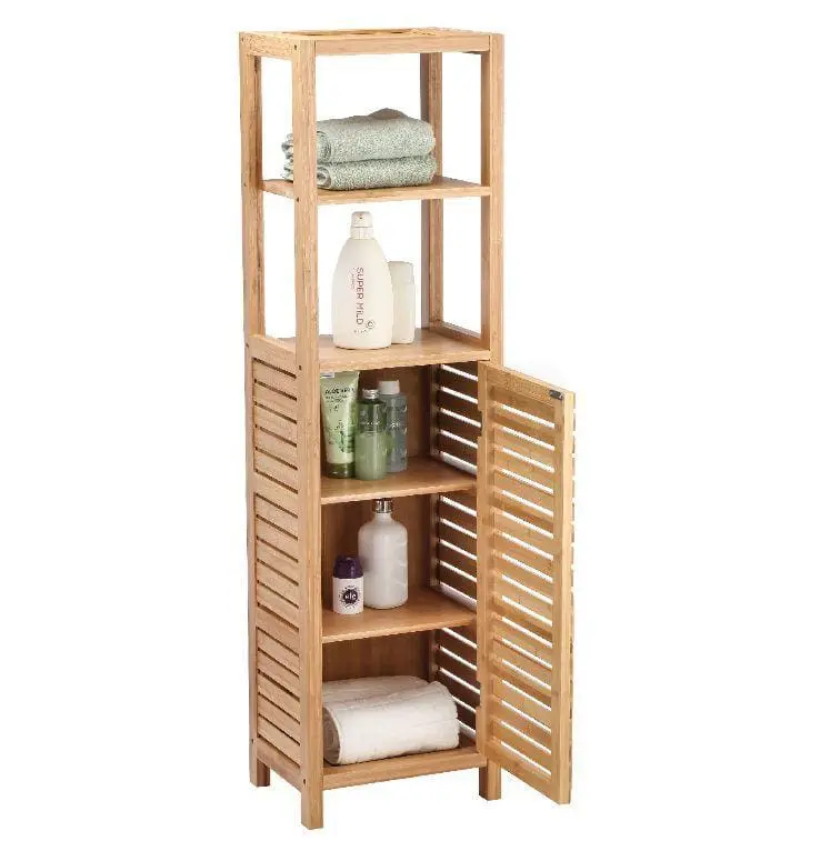 ארונית במבוק לאמבט 5 מדפים