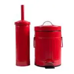 סט פח לשרותים 3 ליטר ומברשת אסלה רטרו