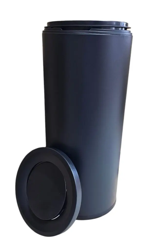 פח אשפה מוסדי מכסה מסתובב שחור 50 ליטר