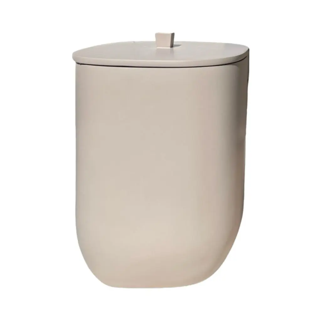 פח אשפה מעוצב לשירותים 5 ליטר סדרת MODERN בצבע קרם