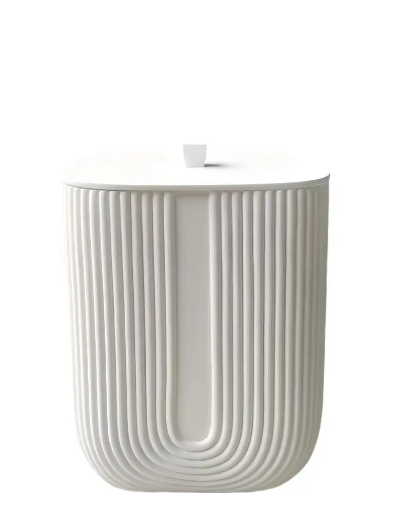 פח אשפה לשירותים 5 ליטר סדרת SUN בגימור לבן