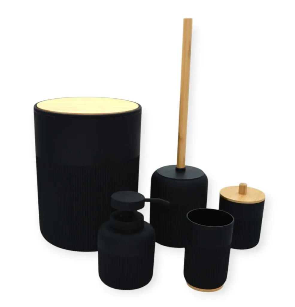 סט 5 חלקים סדרת BARI בגימור שחור